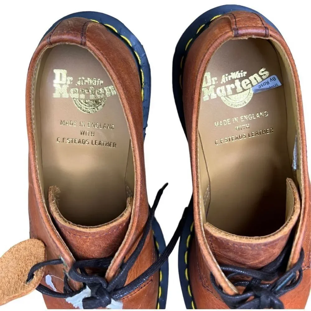 Dr. Martens 1461 Leather Shoe in Dark Tan NWT Size Youth 4